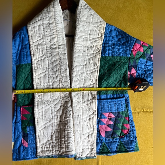 BN Farewell Frances handmade vintage rainbow Lone Star Quilt “Isabella” coat - Picture 8 of 11